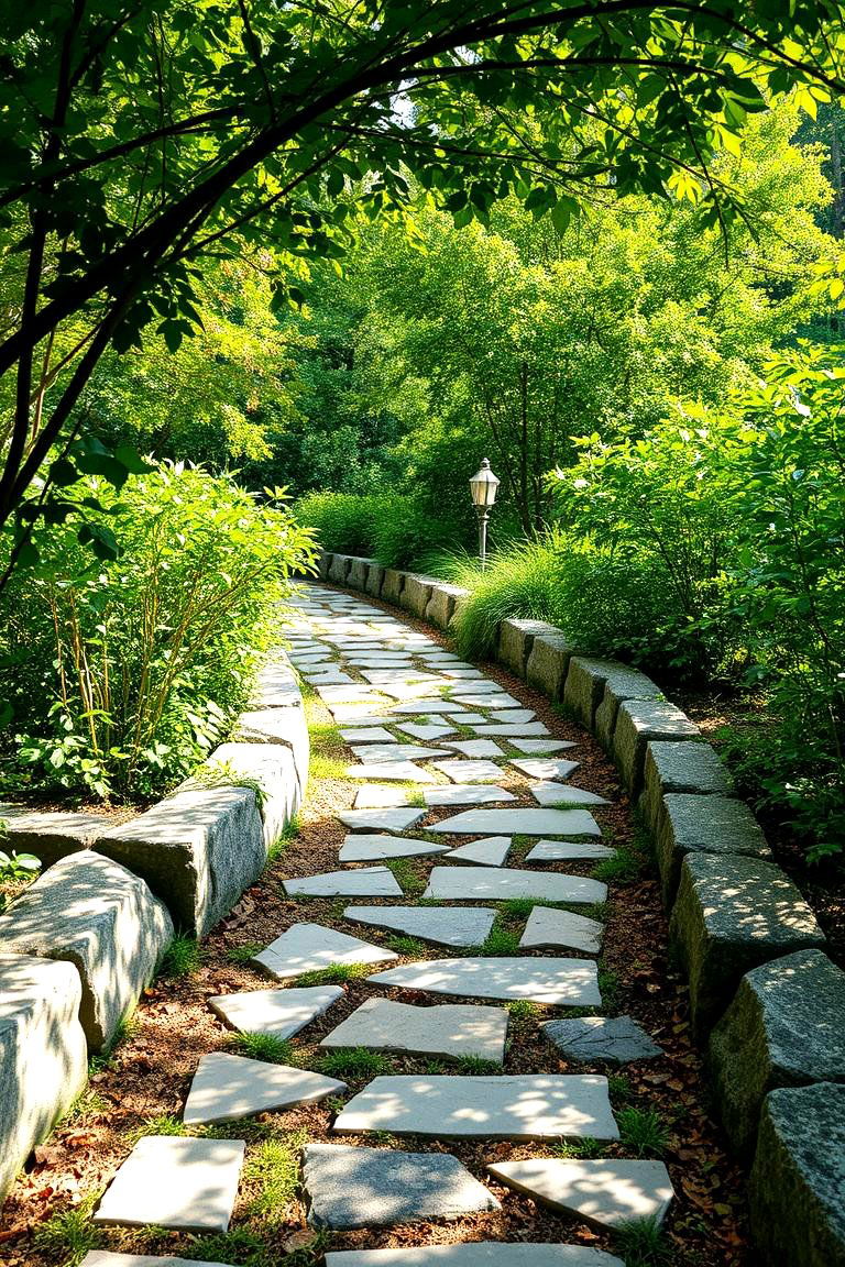 Garden Path Stone Patio - 24 Stone Patio Ideas