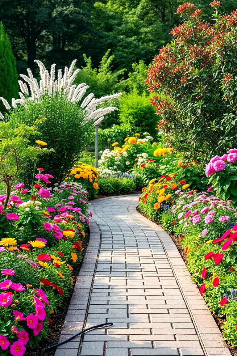 Garden Pathway Black Brick Walkway - 24 Black Brick Walkway Ideas