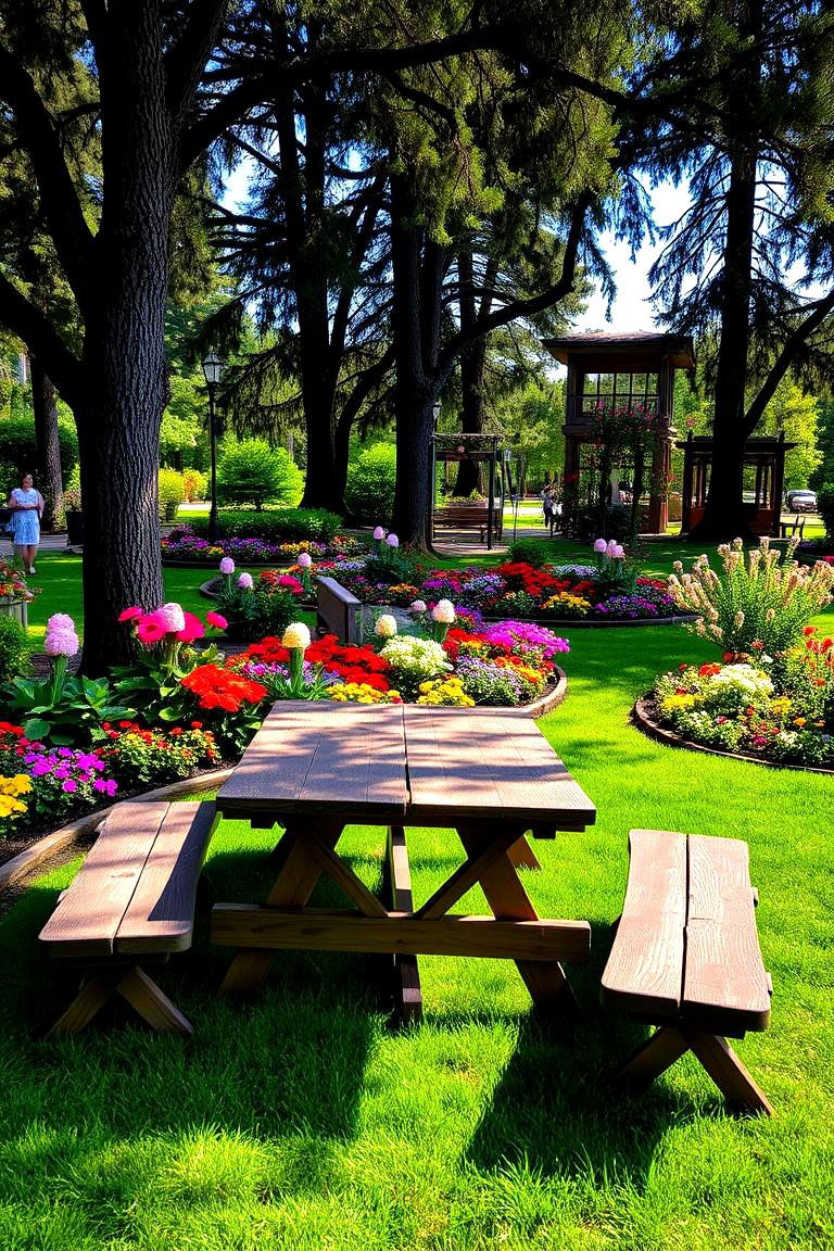 Garden Picnic Area - 24 Outdoor Dining Area Ideas