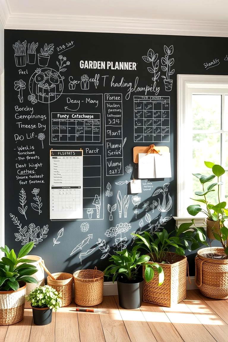 Garden Planner Chalkboard - 24 Chalkboard Wall Ideas