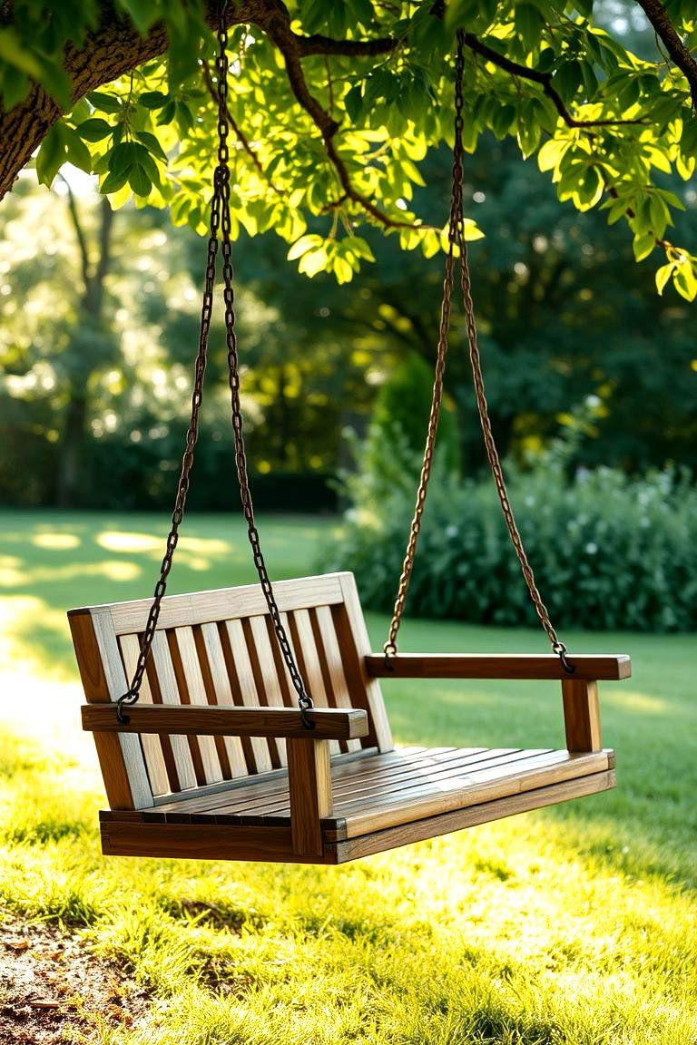 Garden Swing - 24 Garden Decor Ideas
