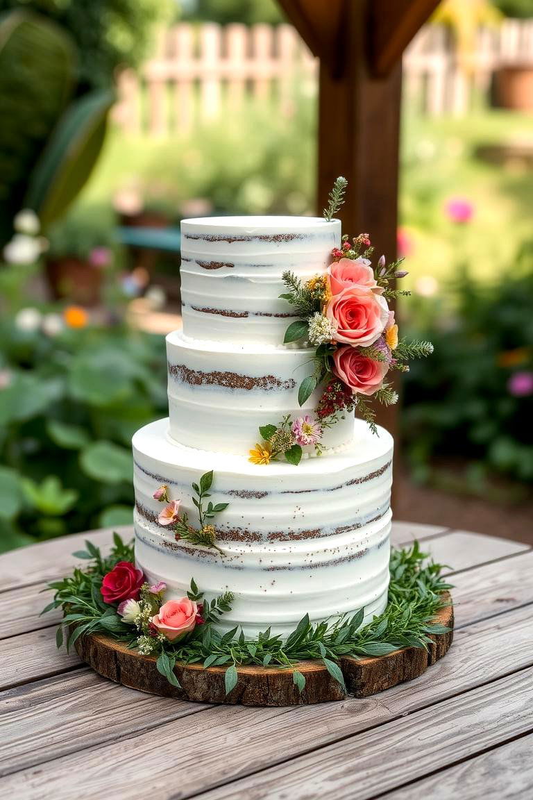 Garden Themed Wedding Cake - 24 Garden Wedding Ideas