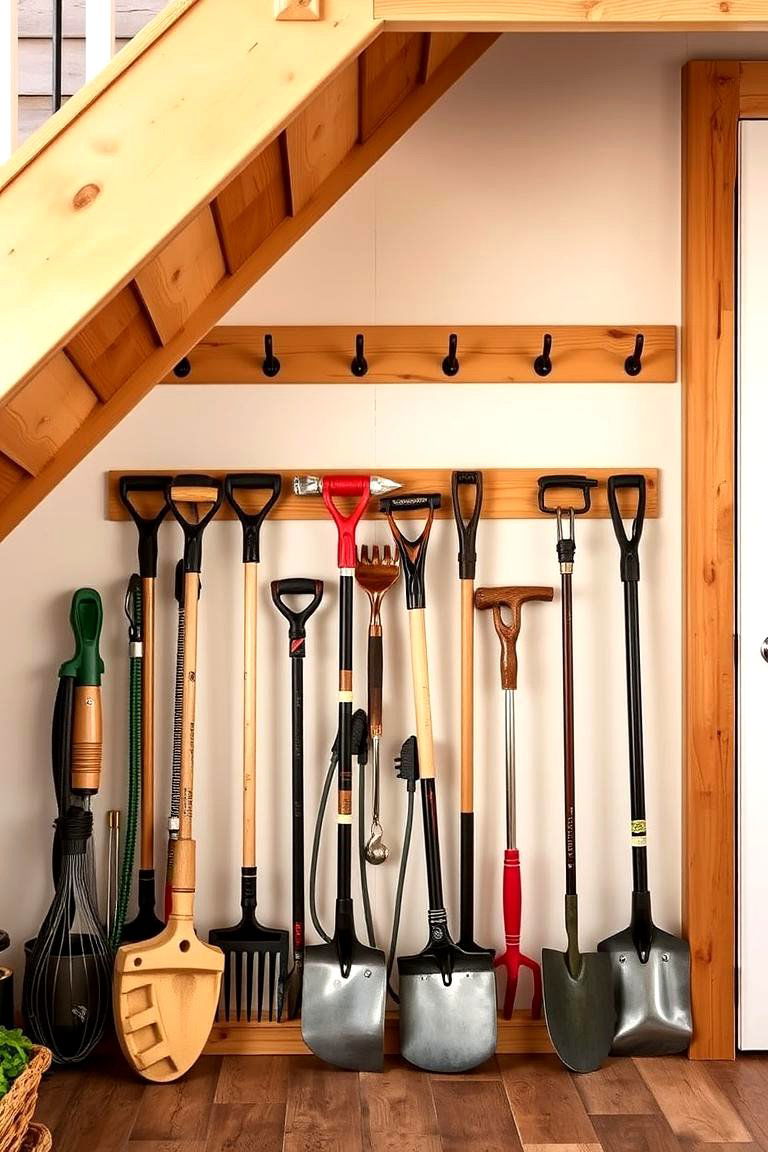 Garden Tools Organizer - 24 Under Stair Storage Ideas