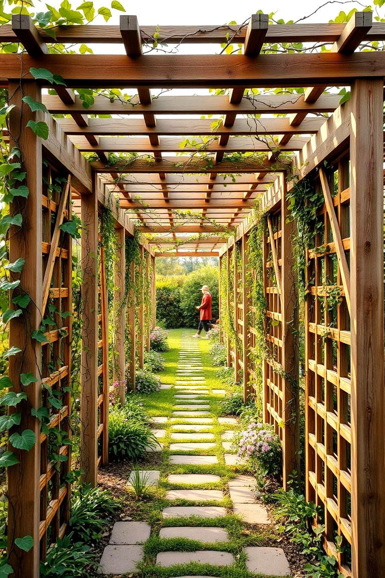 Garden Trellis Covered Walkway - 24 Covered Walkway Ideas