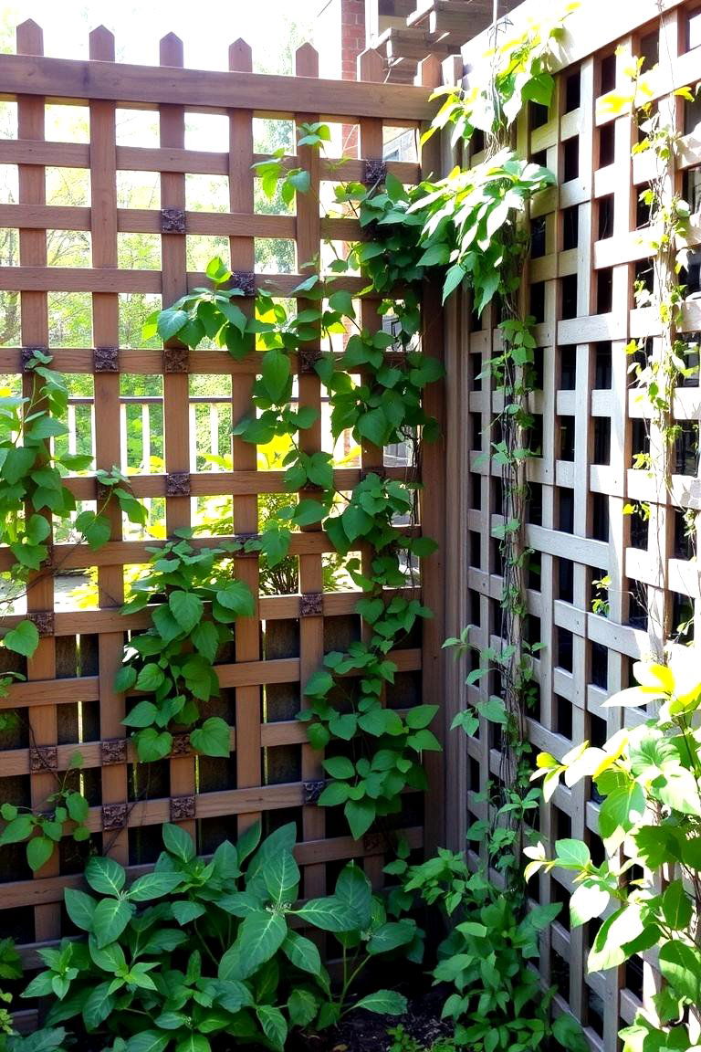 Garden Trellis Delight - 24 Corner Fence Ideas