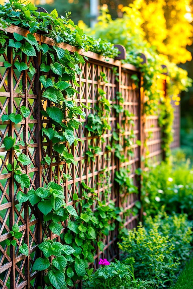 Garden Trellis Fence - 24 Types of Fences