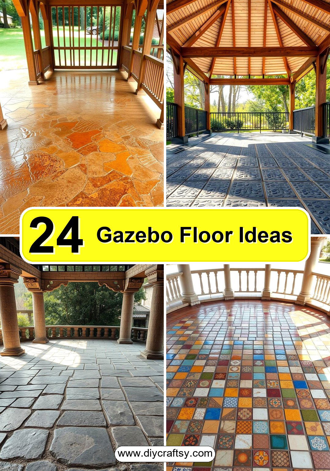 24 Gazebo Flooring Ideas For Durable Outdoor Retreats 24 Gazebo Flooring Ideas For Durable Outdoor Retreats