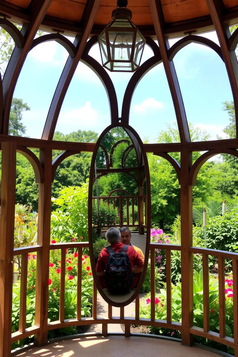 Gazebo Mirror - 24 Garden Mirror Ideas