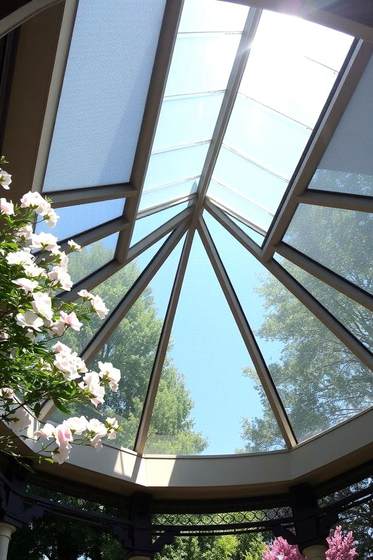 Gazebo with Skylight - 24 Backyard Gazebo Ideas