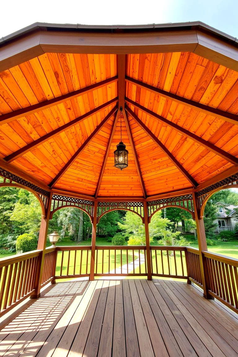 Gazebo with a Solid Roof - 24 Gazebo on Deck Ideas