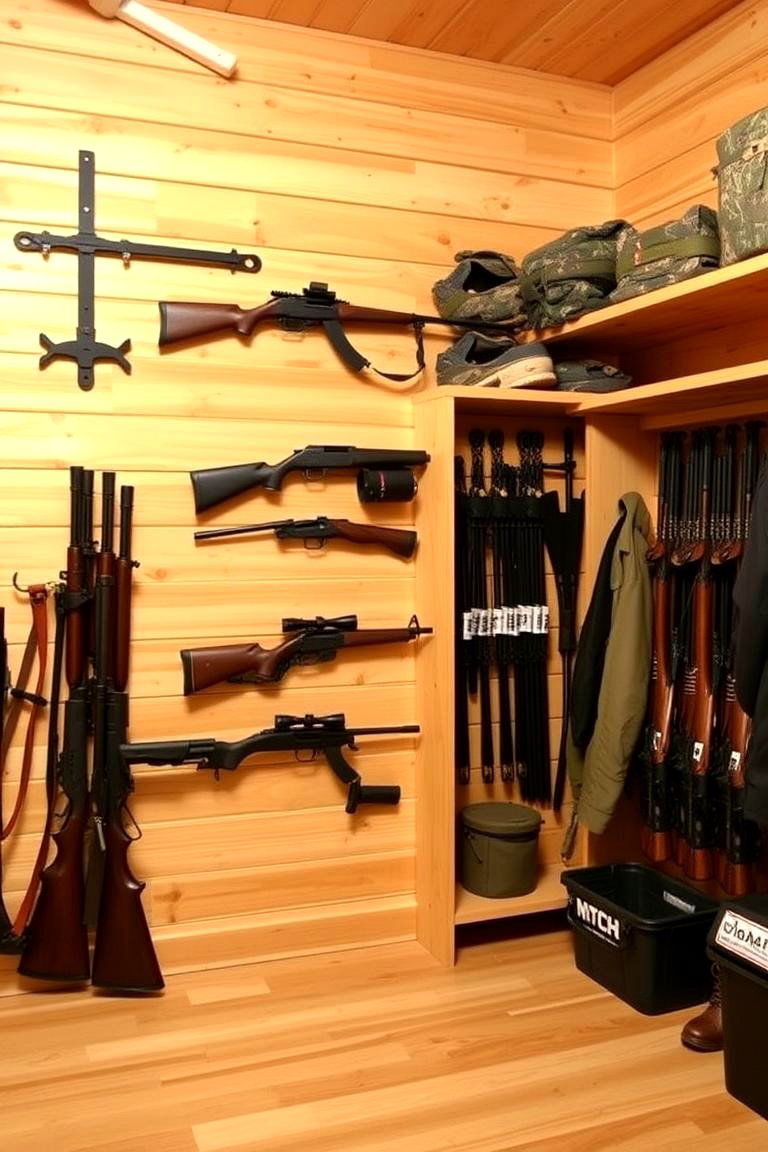 Gear Storage Solutions - 24 Hunting Room Ideas