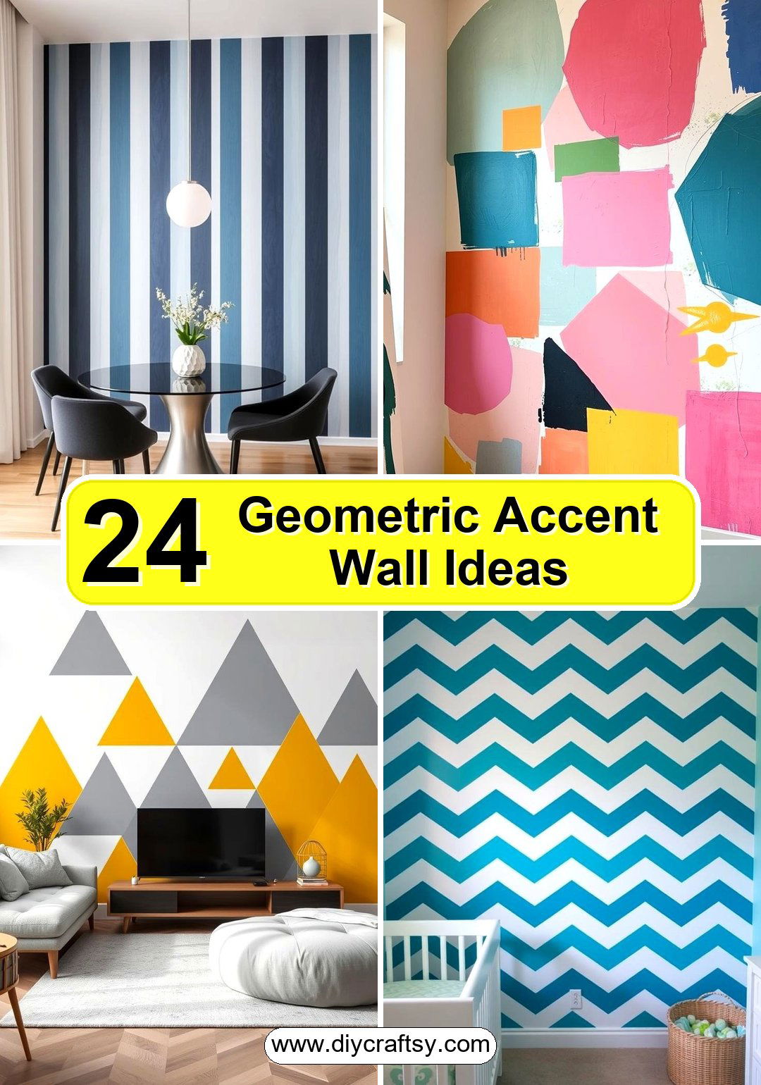 Geometric Accent Wall Ideas