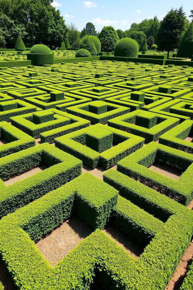 Geometric Boxwood Designs - 24 Parterre Garden Ideas