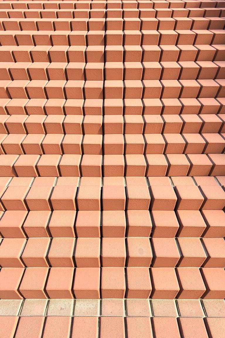 Geometric Brick Designs with Clean Lines - 24 Brick Front Steps Design Ideas