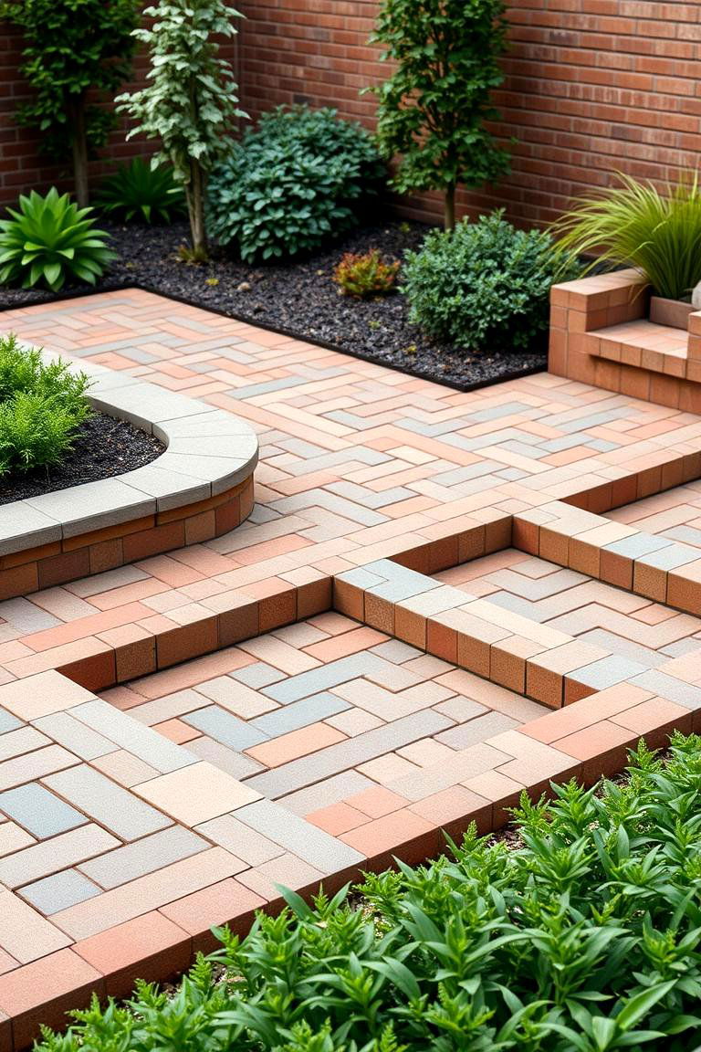 Geometric Brick Designs - 24 Brick Edging Ideas