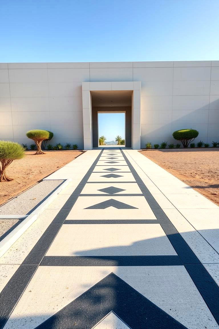 Geometric Design Elements - 24 Front Walkway Ideas