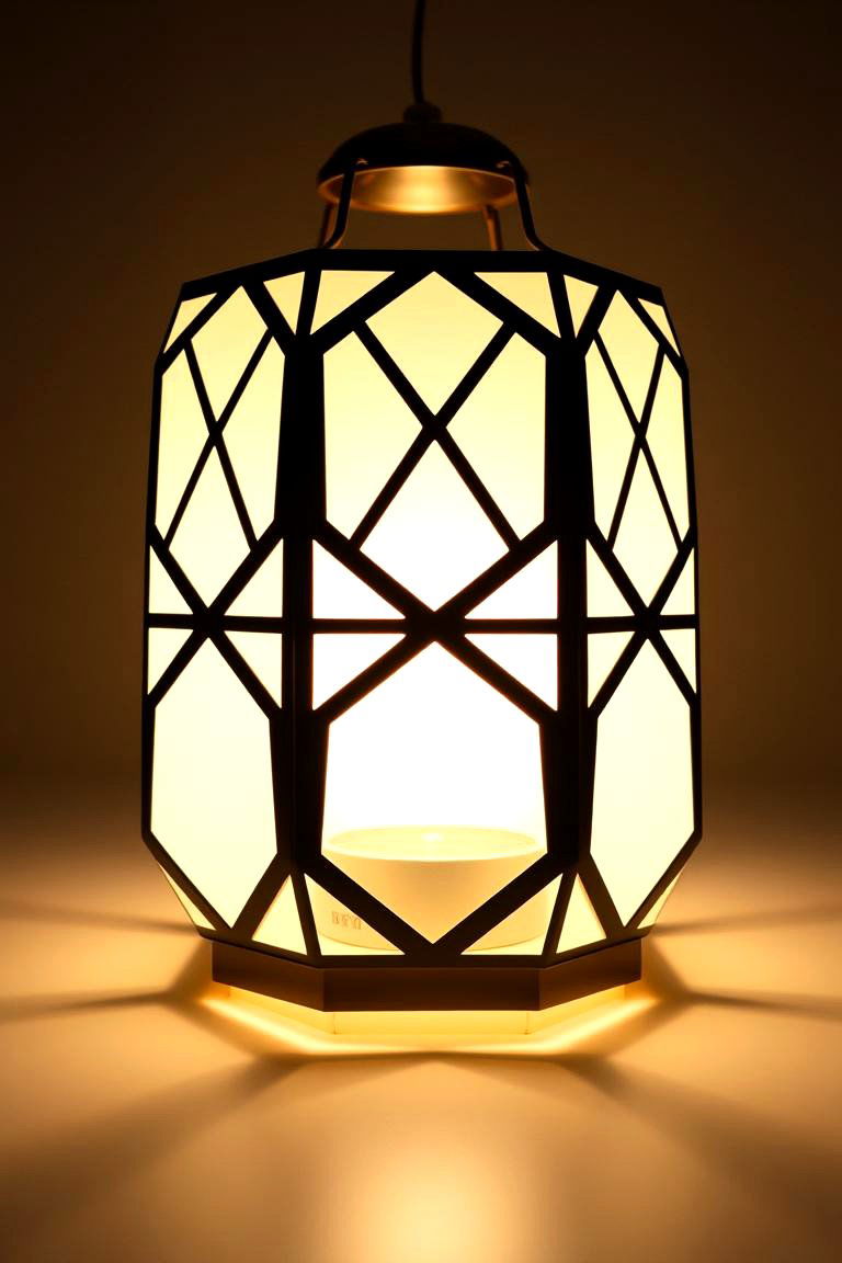 Geometric Design Lantern - 24 Lantern Centerpiece Ideas