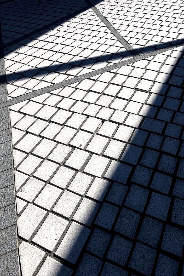 Geometric Design Walk - 24 Cobble Stone Walkway Ideas