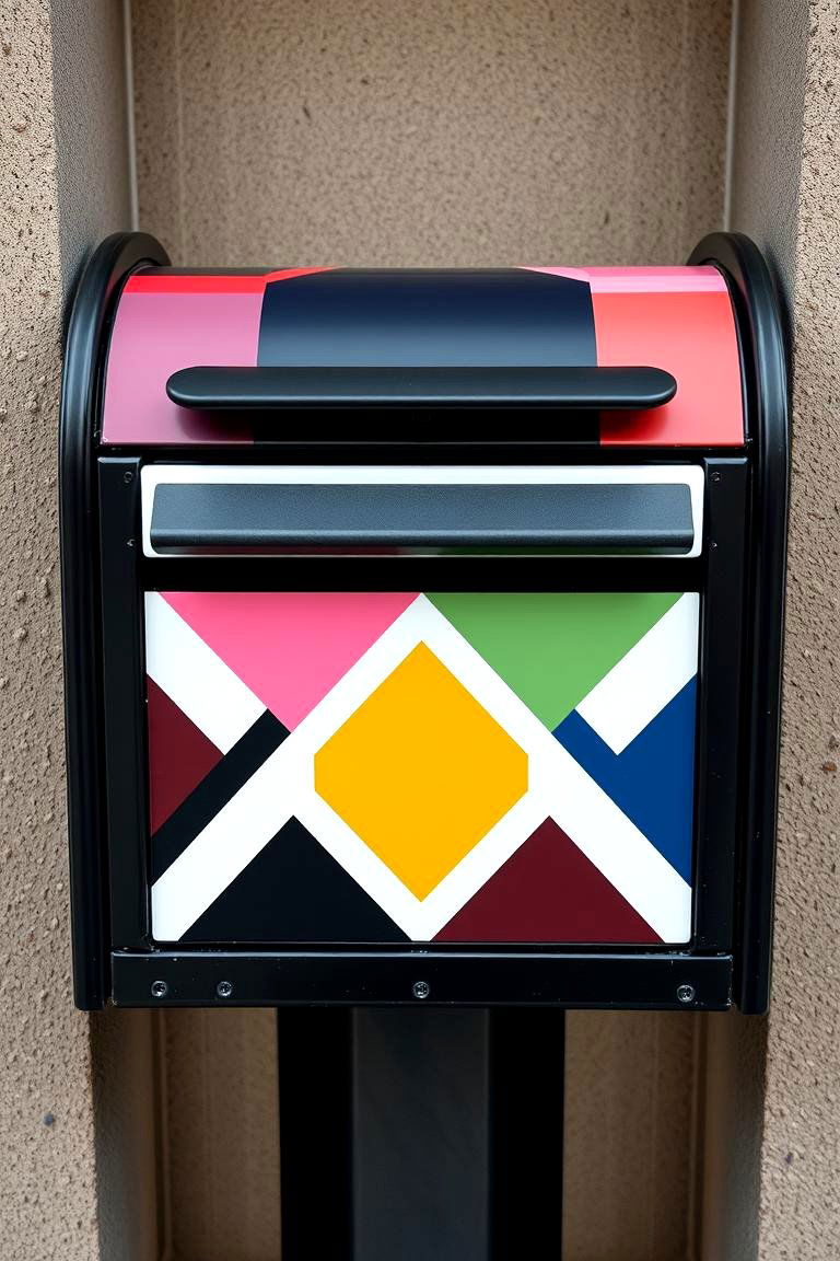 Geometric Designs - 24 Mailbox Decor Ideas
