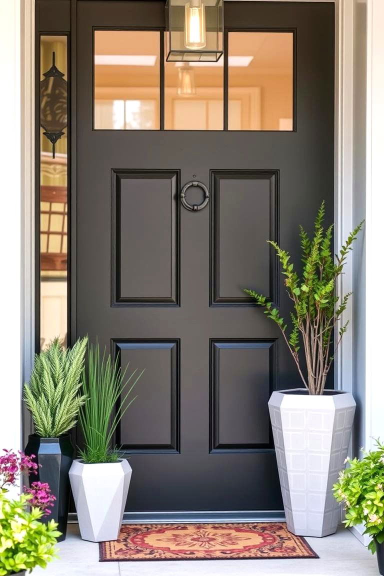 Geometric Door Accessories - 24 Spring Front Door Decor Ideas