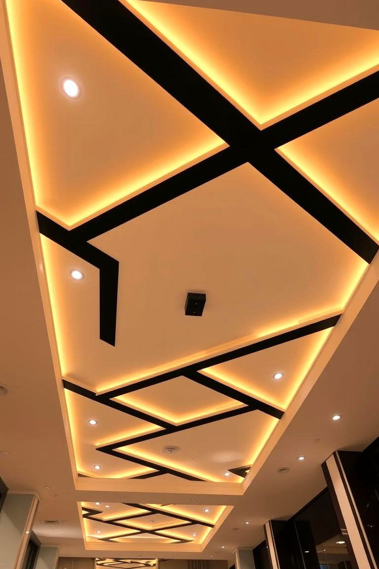 Geometric Elegance - 24 Ceiling Wallpaper Ideas