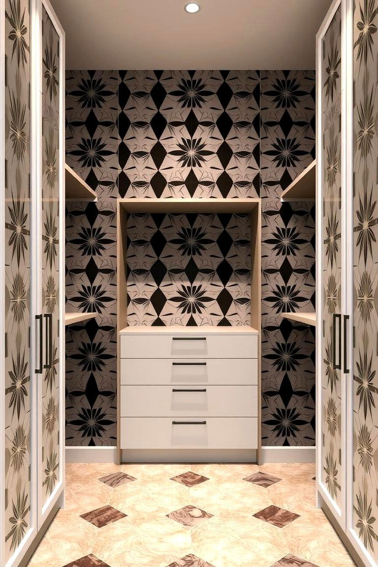 Geometric Elegance - 24 Closet Wallpaper Ideas