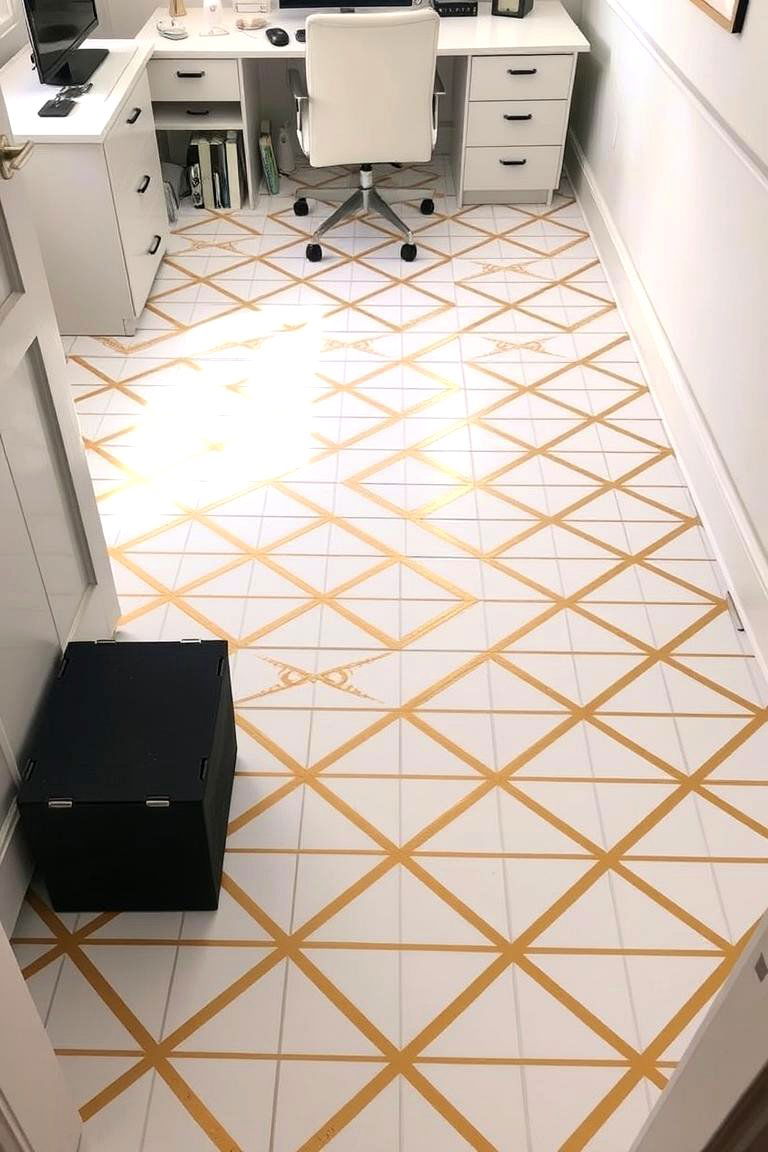 Geometric Flair - 24 Painted Floor Ideas