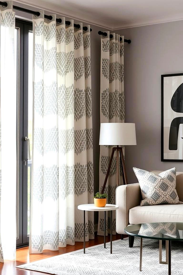 Geometric Grace Modern Boho Vibes - 24 Boho Curtain Ideas