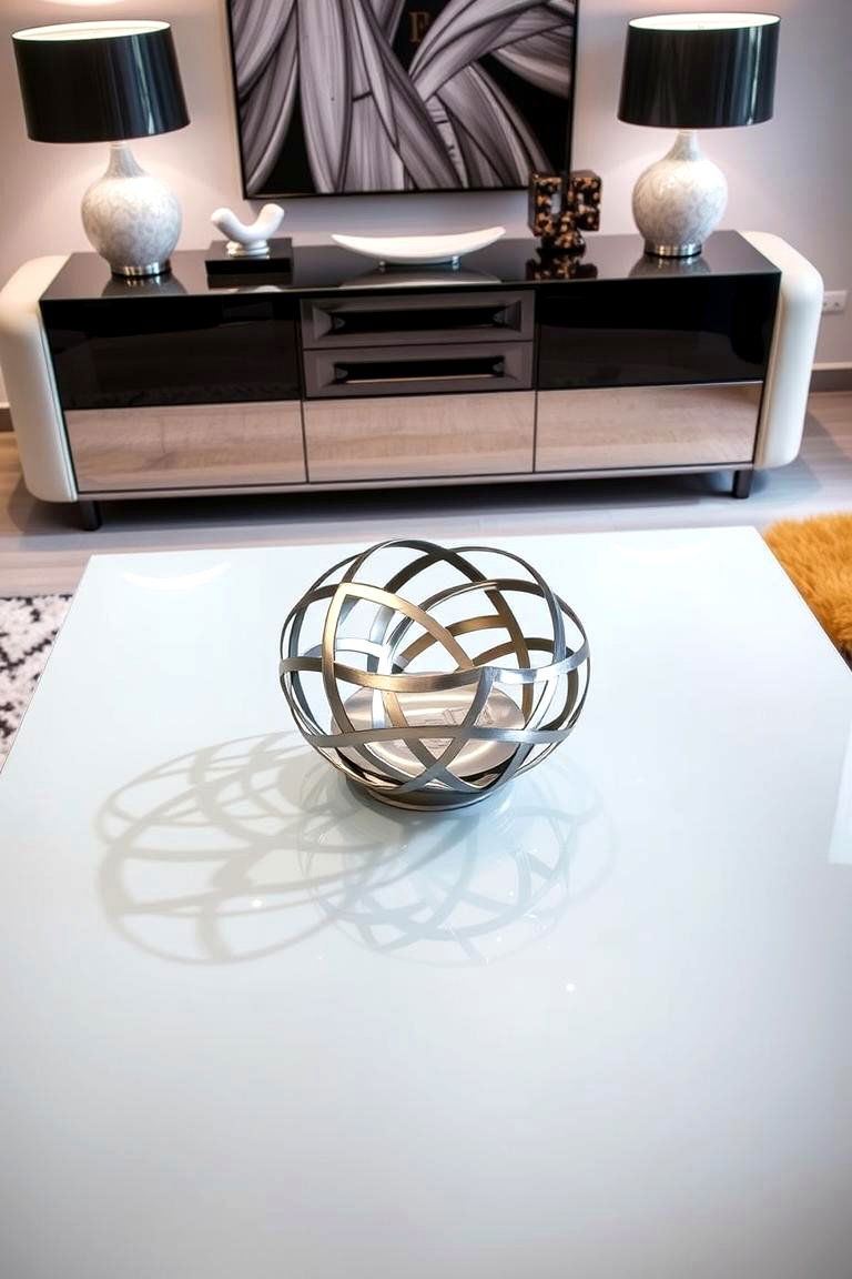 Geometric Metal Design - 24 Coffee Table Centerpiece Ideas