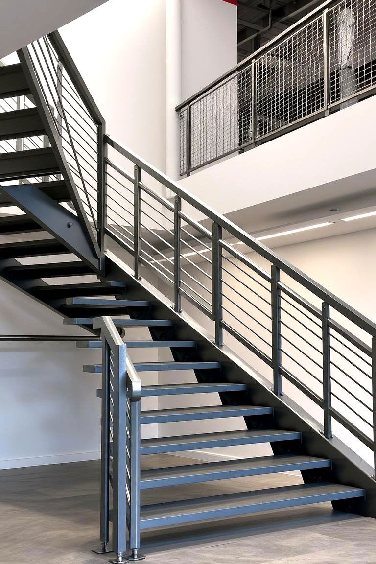 Geometric Metal Patterns - 24 Stair Railing Ideas