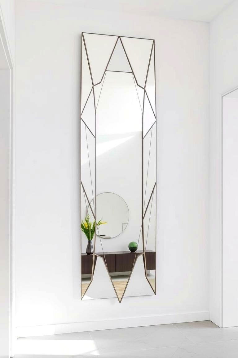 Geometric Mirror Design - 24 Entryway Mirror Ideas