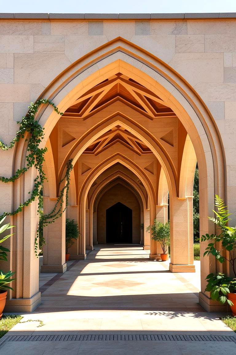 Geometric Pattern Arch - 24 Garden Arch Ideas