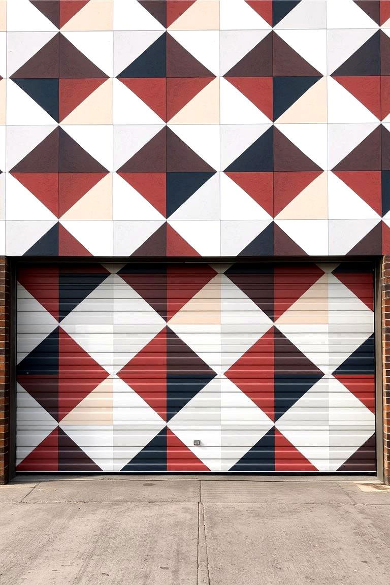 Geometric Pattern Mural - 24 Garage Door Murals