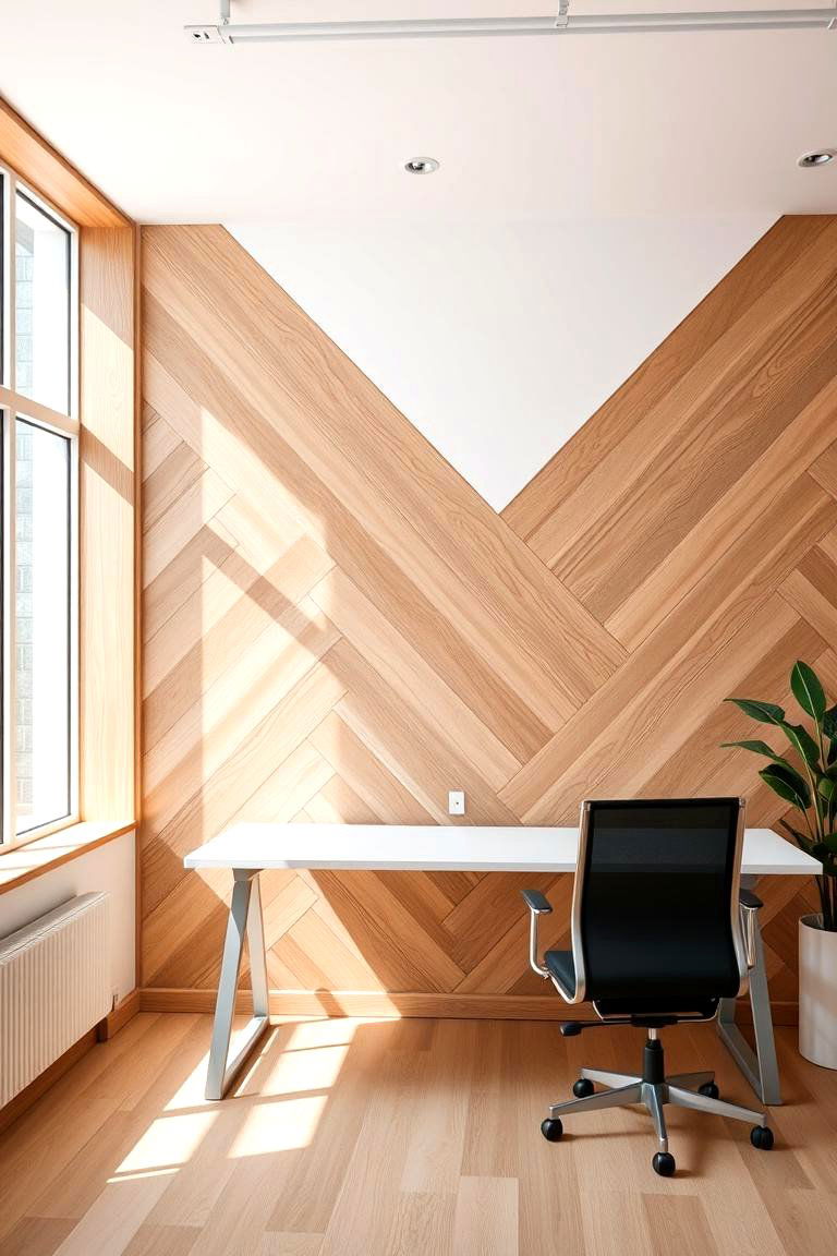 Geometric Pattern Play - 24 Wood Trim Accent Wall Ideas