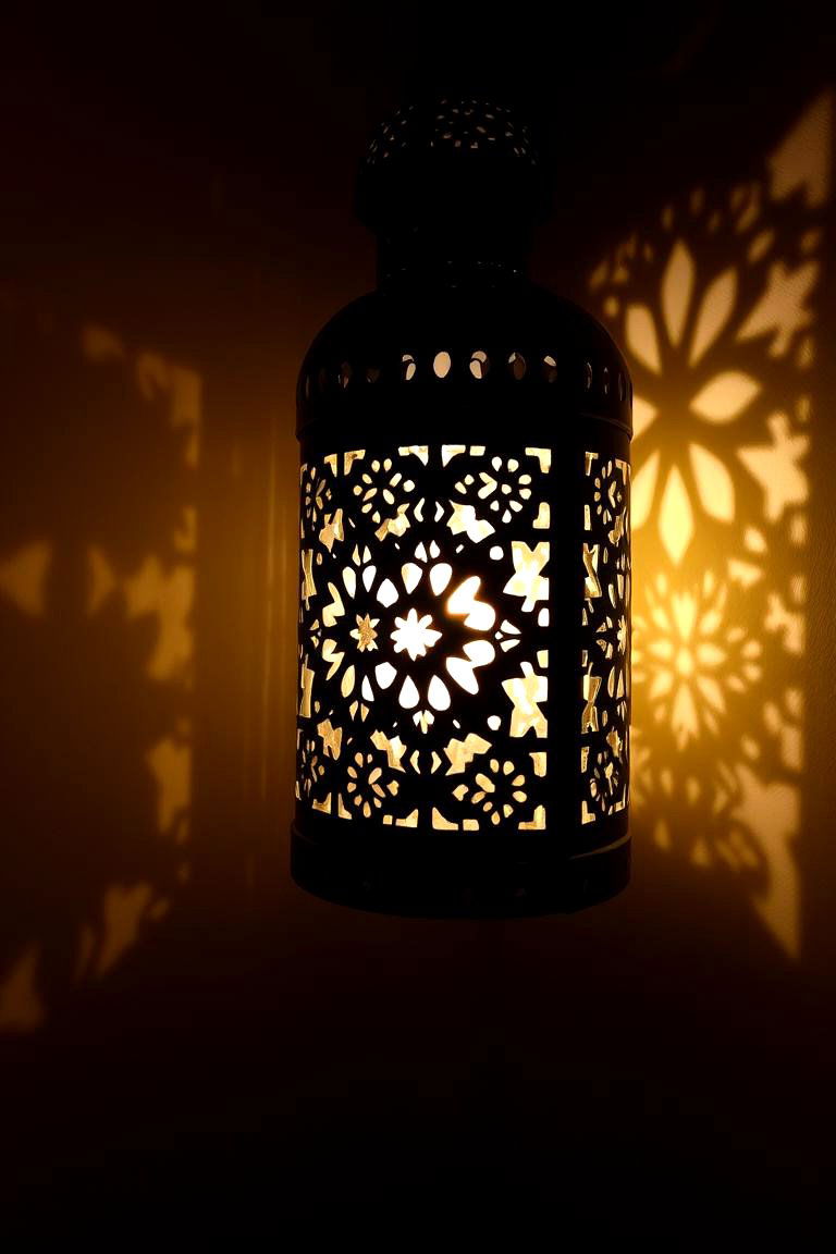 Geometric Pattern Projection - 24 Lantern Decor Ideas