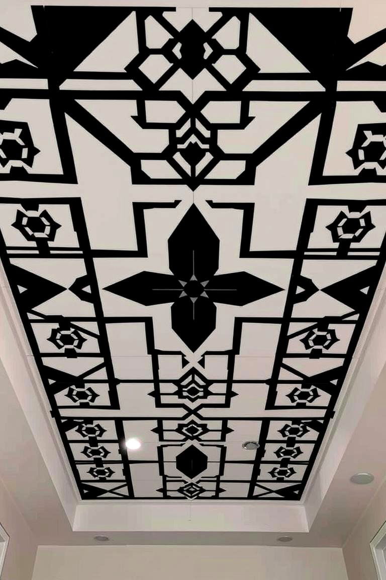 Geometric Patterned Ceiling - 24 Shed Ceiling Ideas