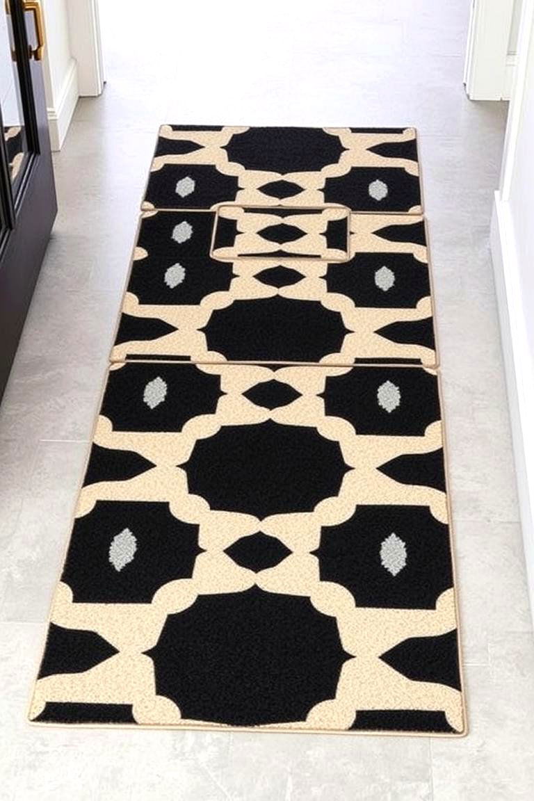 Geometric Patterned Entry Mats - 24 Scandinavian Entryway Ideas