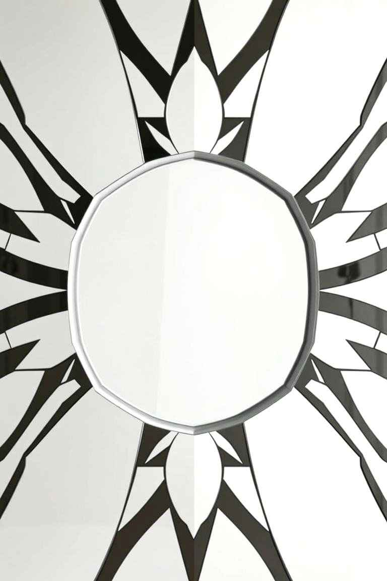 Geometric Patterned Mirror - 24 Bedroom Mirror Ideas