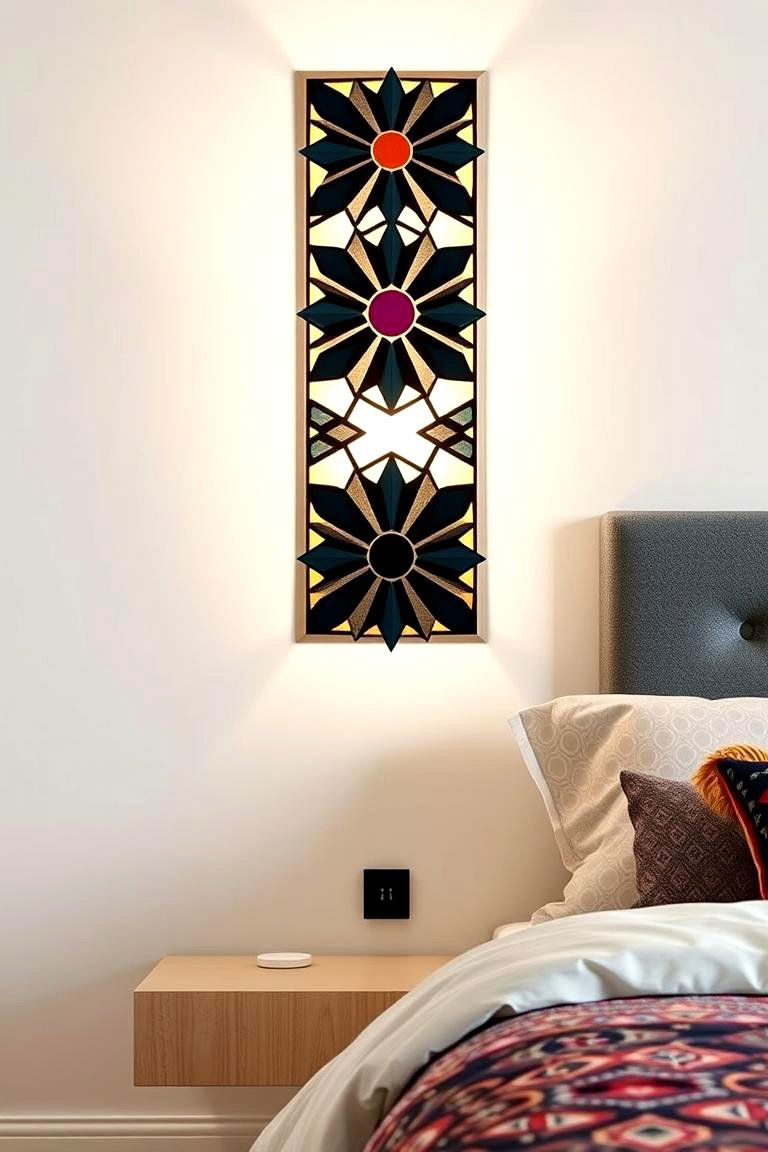 Geometric Patterned Sconce - 24 Bedroom Wall Sconce Ideas