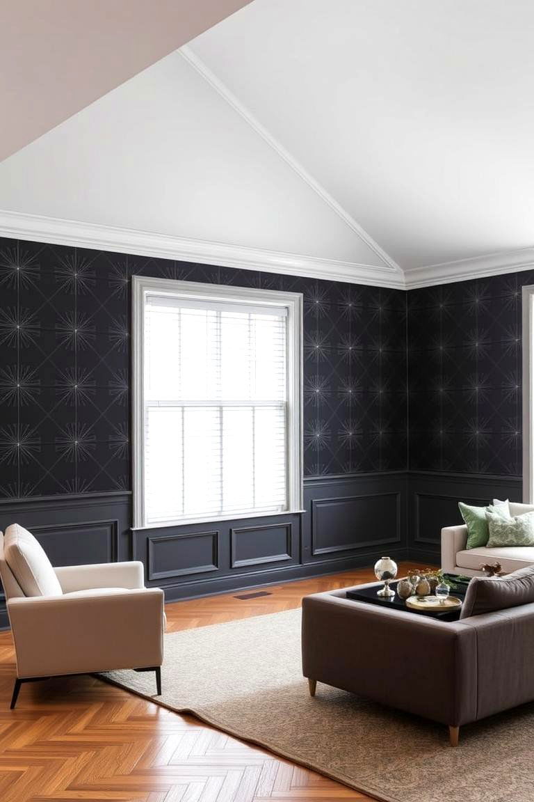 Geometric Patterned Wainscoting - 24 Wall Collage Ideas