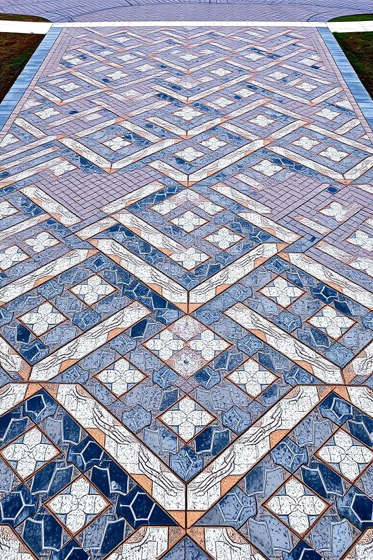 Geometric Patterning - 24 driveway entrance ideas