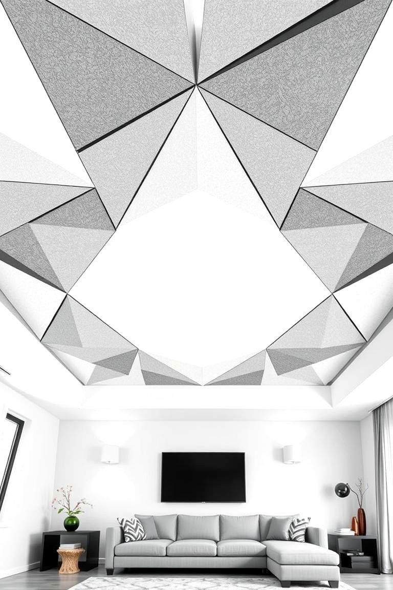 Geometric Patterns - 24 Accent Ceiling Ideas