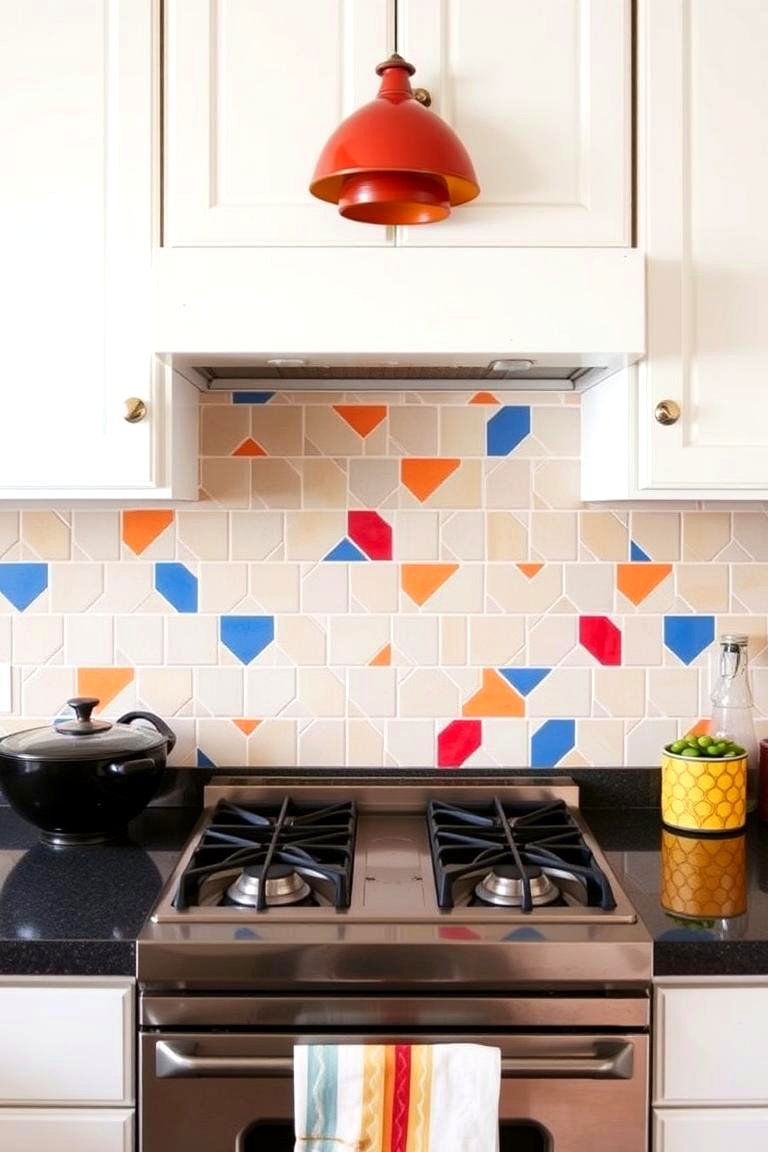 Geometric Patterns in Backsplashes - 27 1980s Kitchen Ideas