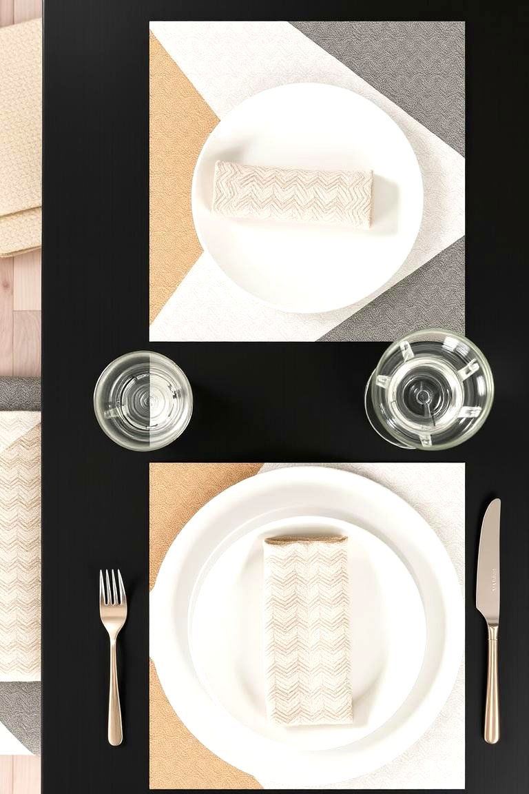 Geometric Placements - 24 Dining Table Decor Ideas