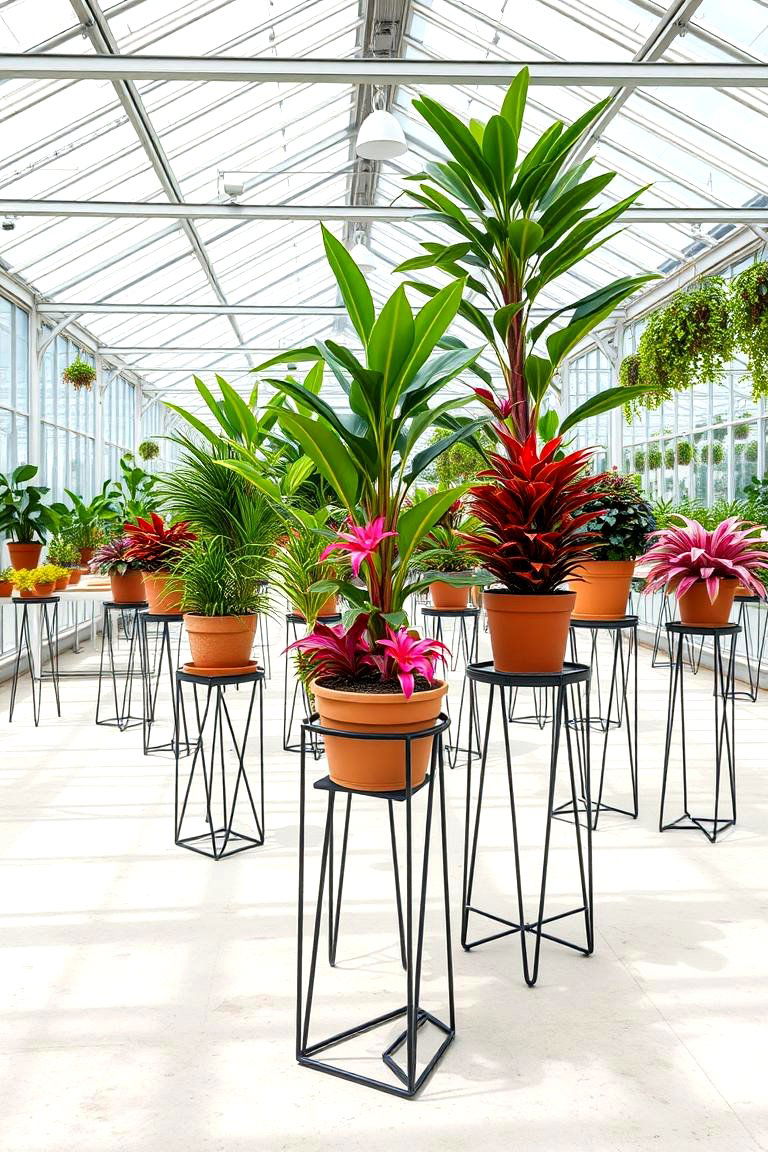 Geometric Plant Stands - 24 Greenhouse Decor Ideas
