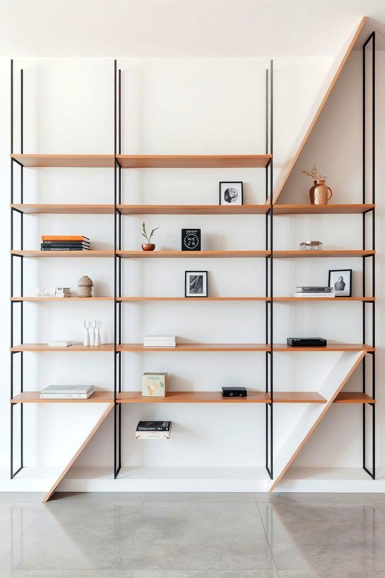 Geometric Shelf Arrangements - 24 Shelf Decor Ideas