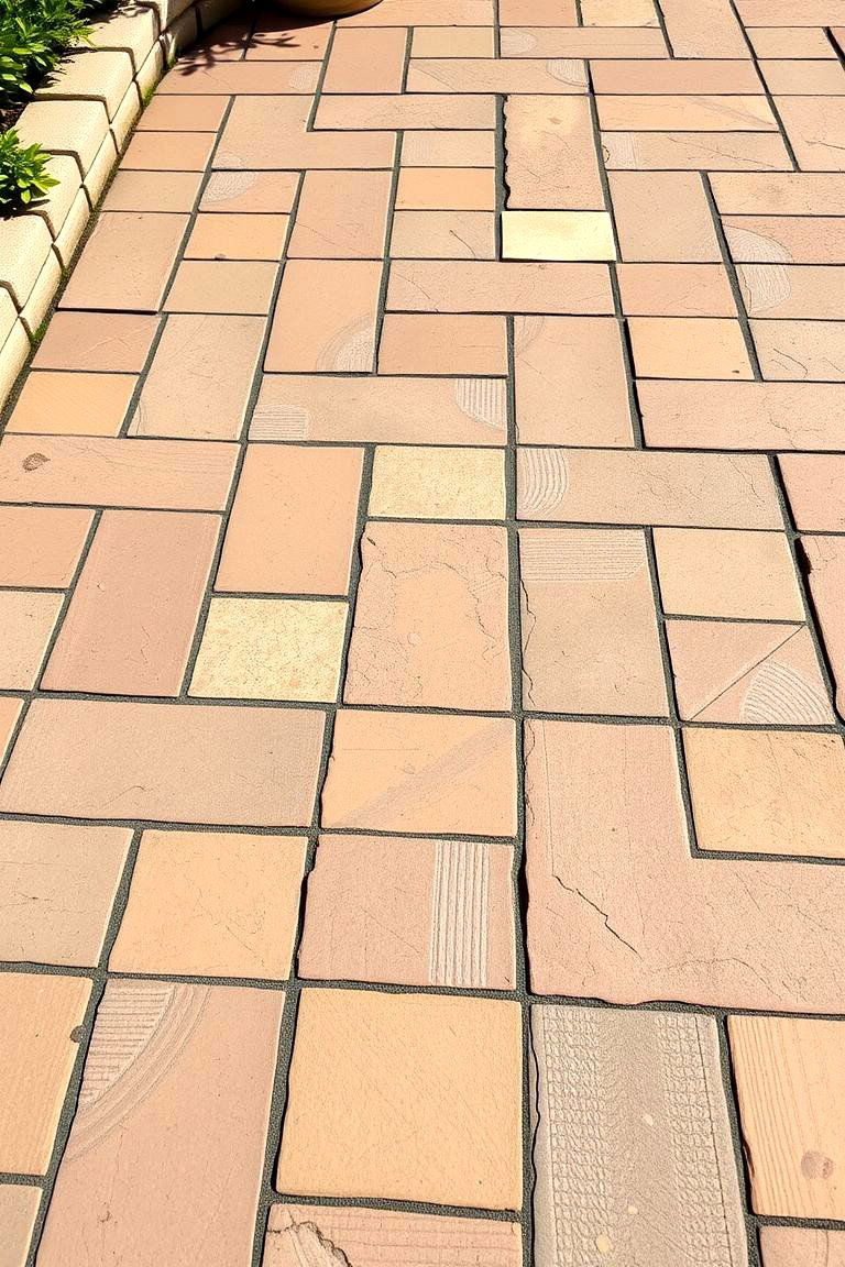 Geometric Stone Patterns - 24 Stone Patio Ideas