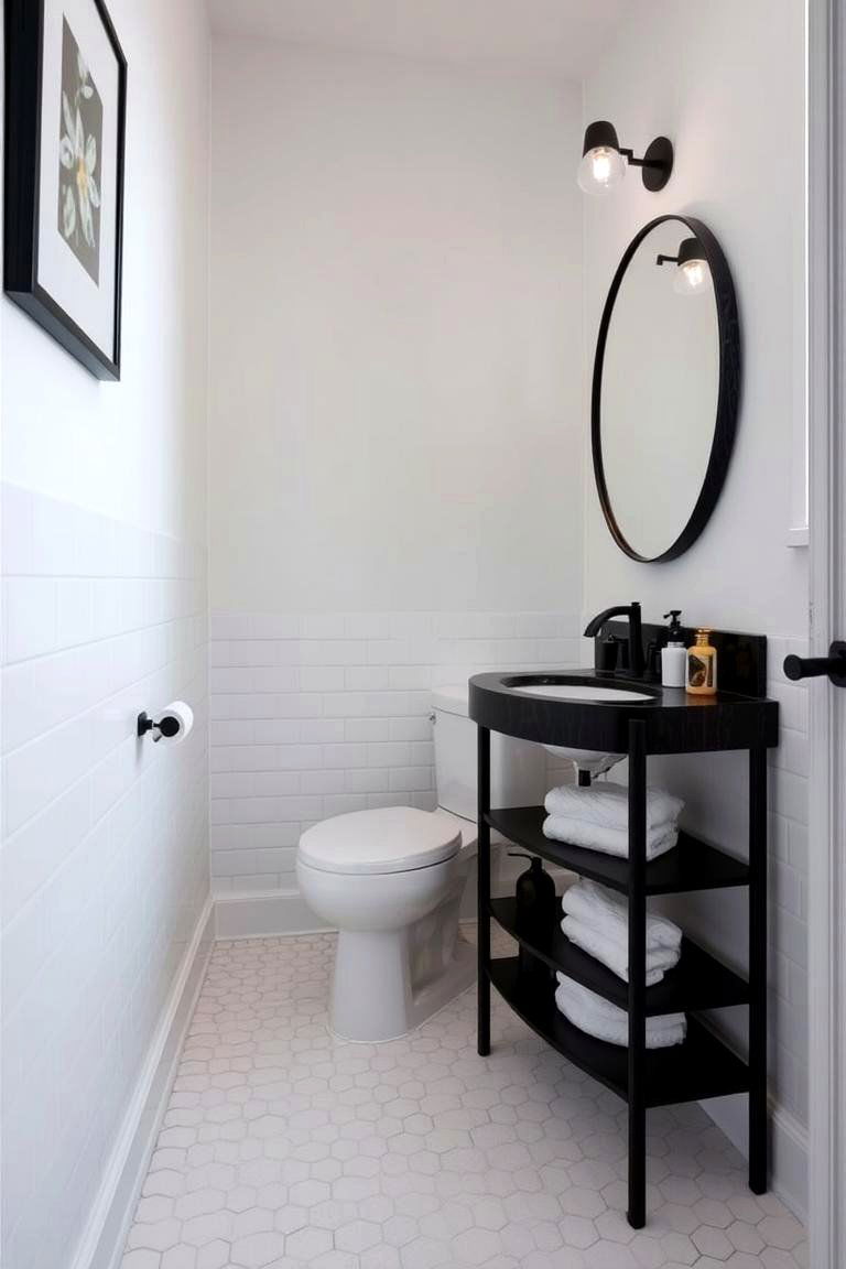 Geometric Tile Shapes - 24 Small Bathroom Flooring Ideas