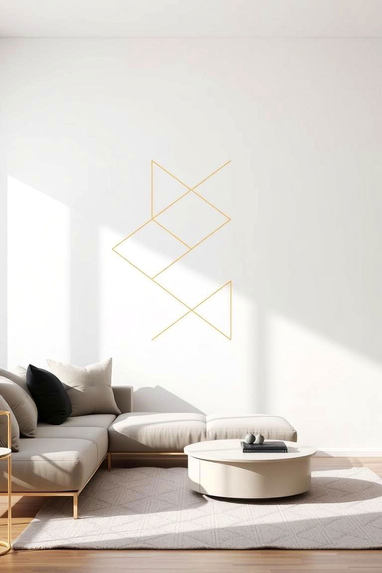 Geometric Wall Decals - 24 living room wall decor ideas