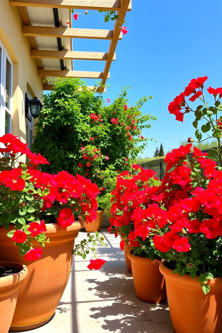 Geraniums The Cheerful Bloomers - 24 Outdoor Plants for Patio